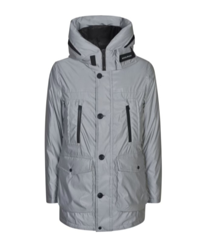 Woolrich Long-sleeved Coat In Gray