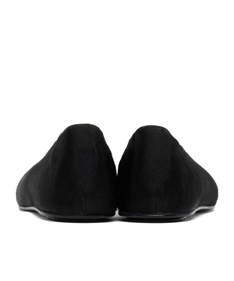 The Row Eva Two Flat Ballet Shoes In Black