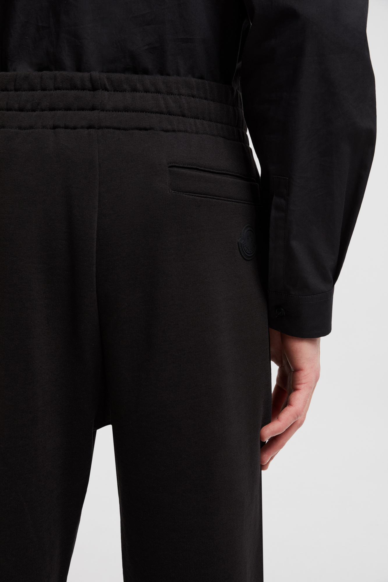 Moncler Embroidered Logo Cotton Track Pants, Men, Black, Size: Xxl In Black