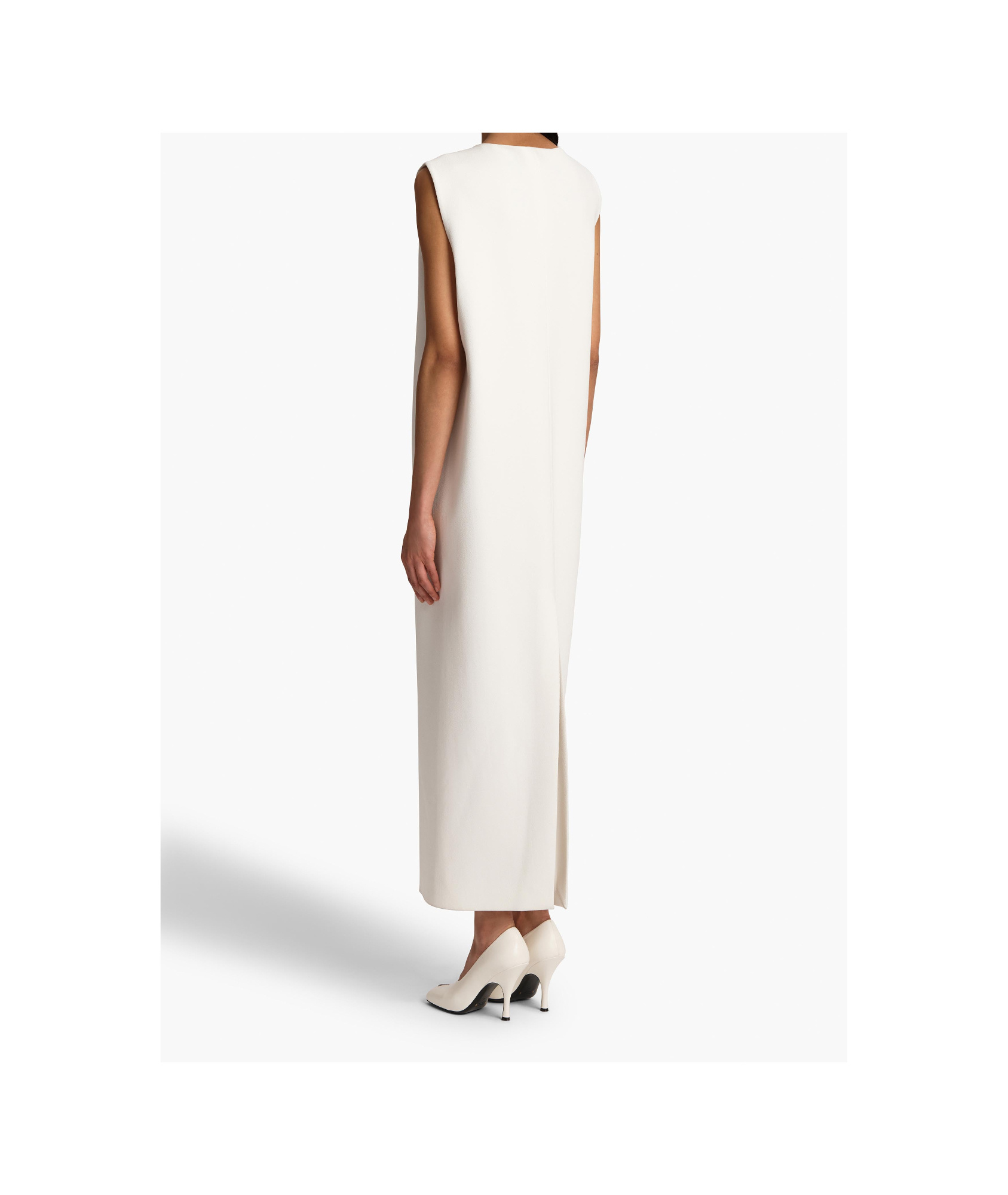 Khaite Crispin Dress In Chalk Color