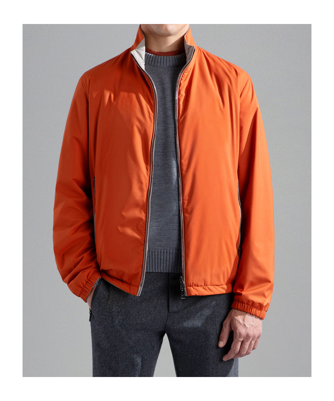 Paul & Shark Double-sided Jacket In Brown
