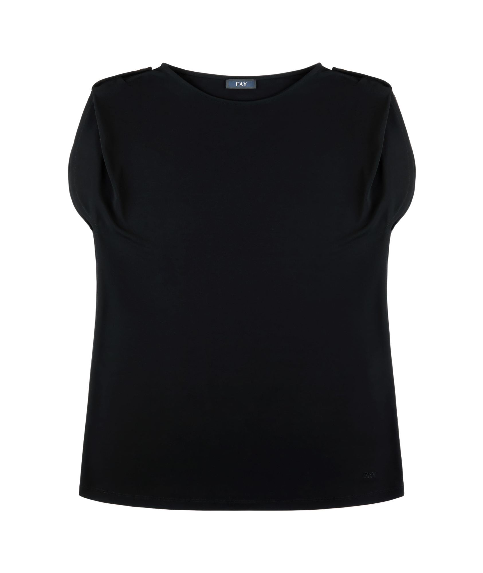 Fay Short-sleeved Blouse In Black