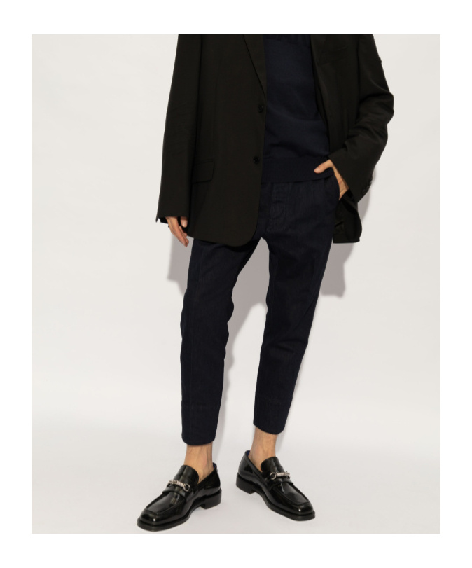 Dsquared2 Low-rise Tapered Jeans In Black