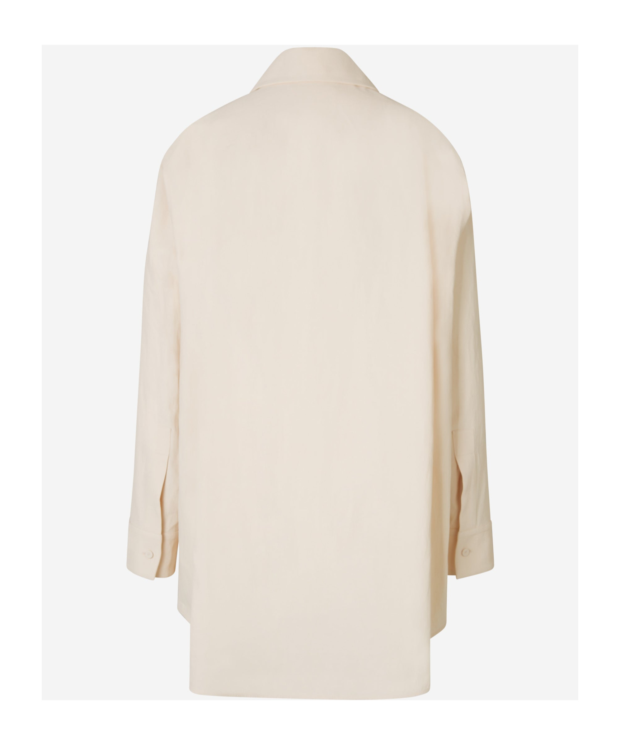 Jil Sander Pointed Collar Long-sleeved Shirt In White