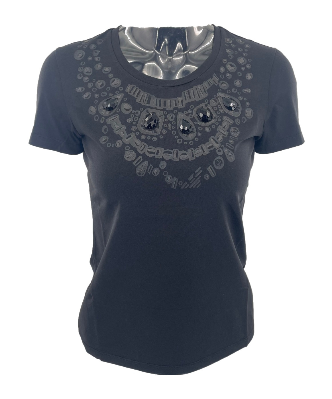 Shop Armani Jeans Item O-neck Short-sleeved T-shirt In Black