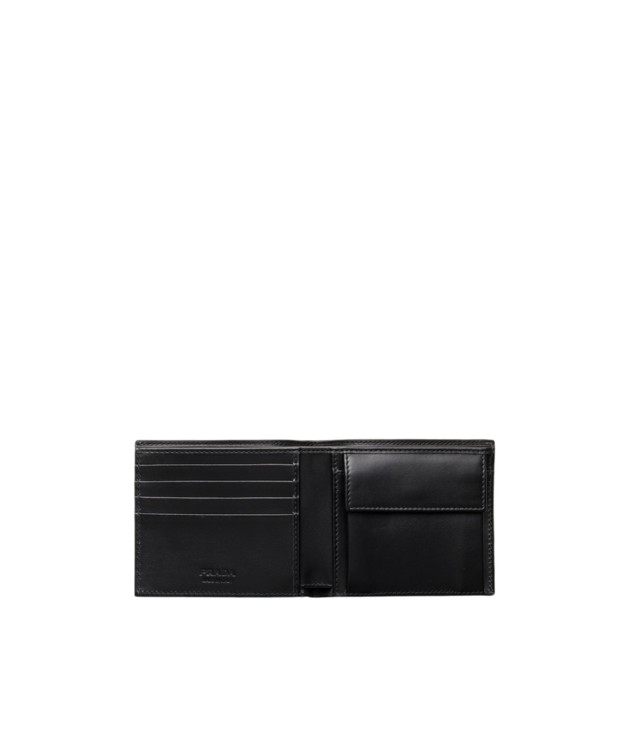 Prada Mens Black Re-nylon Recycled-nylon And Leather Wallet In Black
