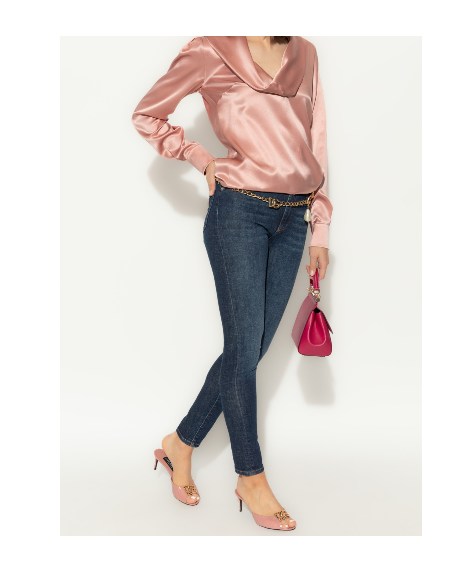 Dolce & Gabbana Belt-loop Jeans In Blue