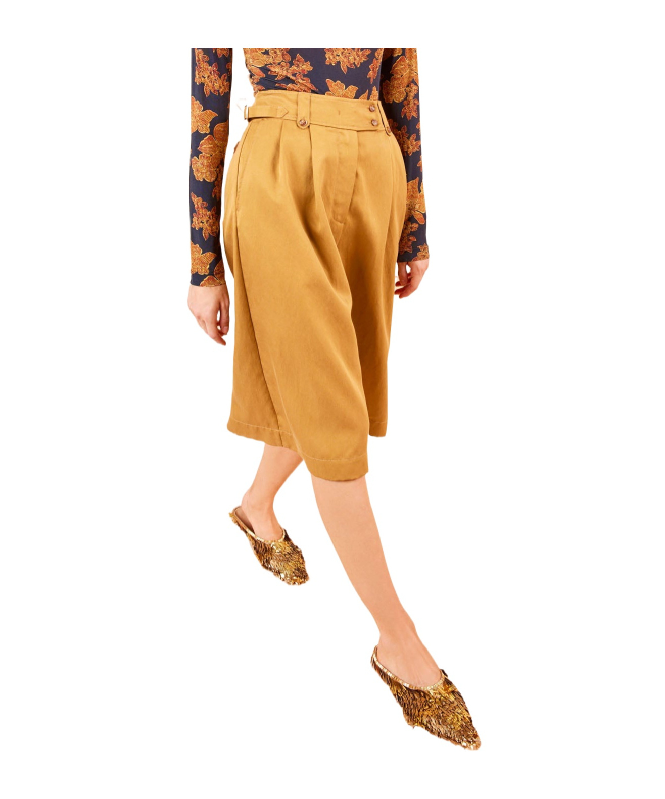 Ulla Johnson Belt-loop Shorts In Brown