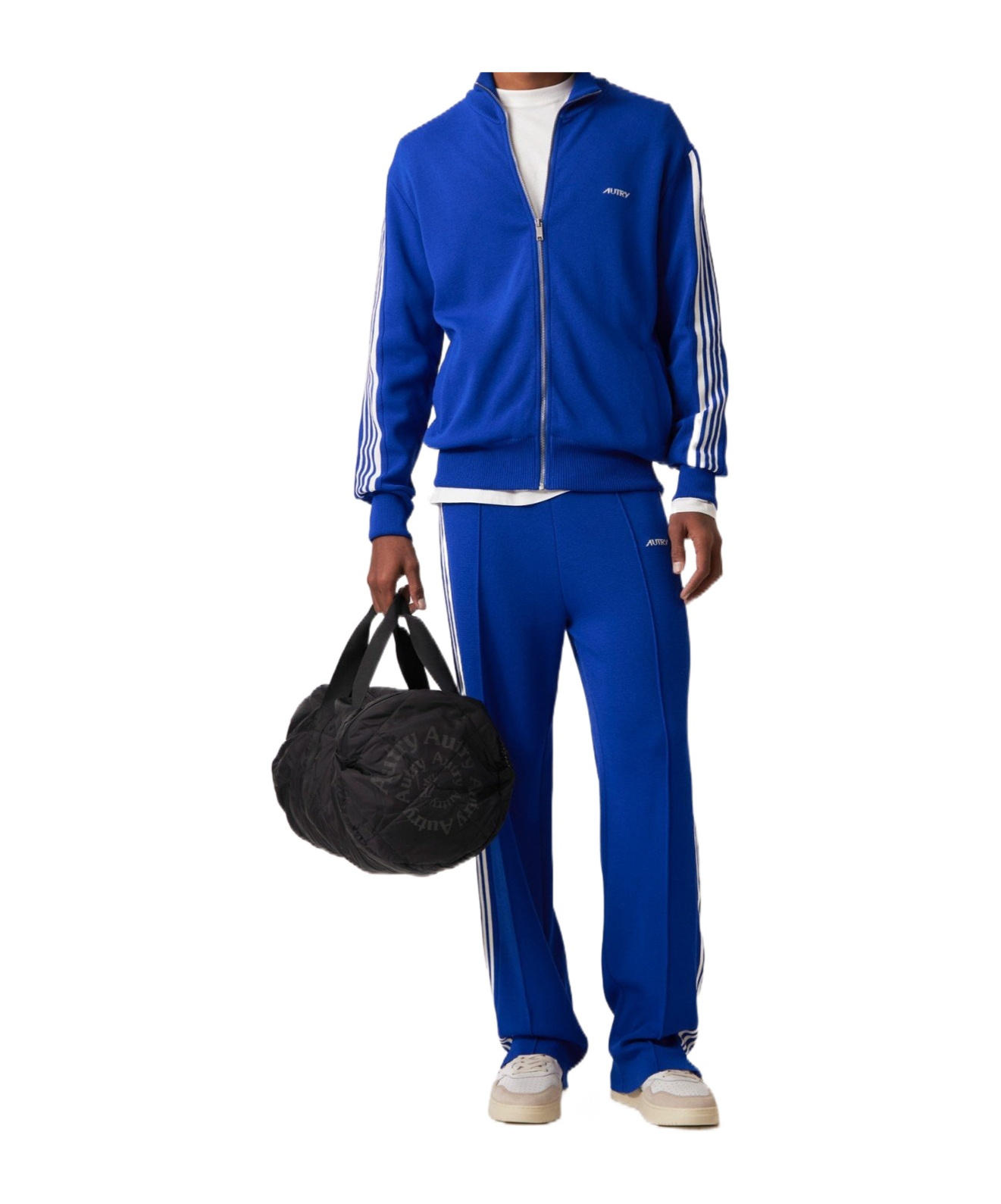 Autry Royal Blue Knitted Viscose Joggers In Blue