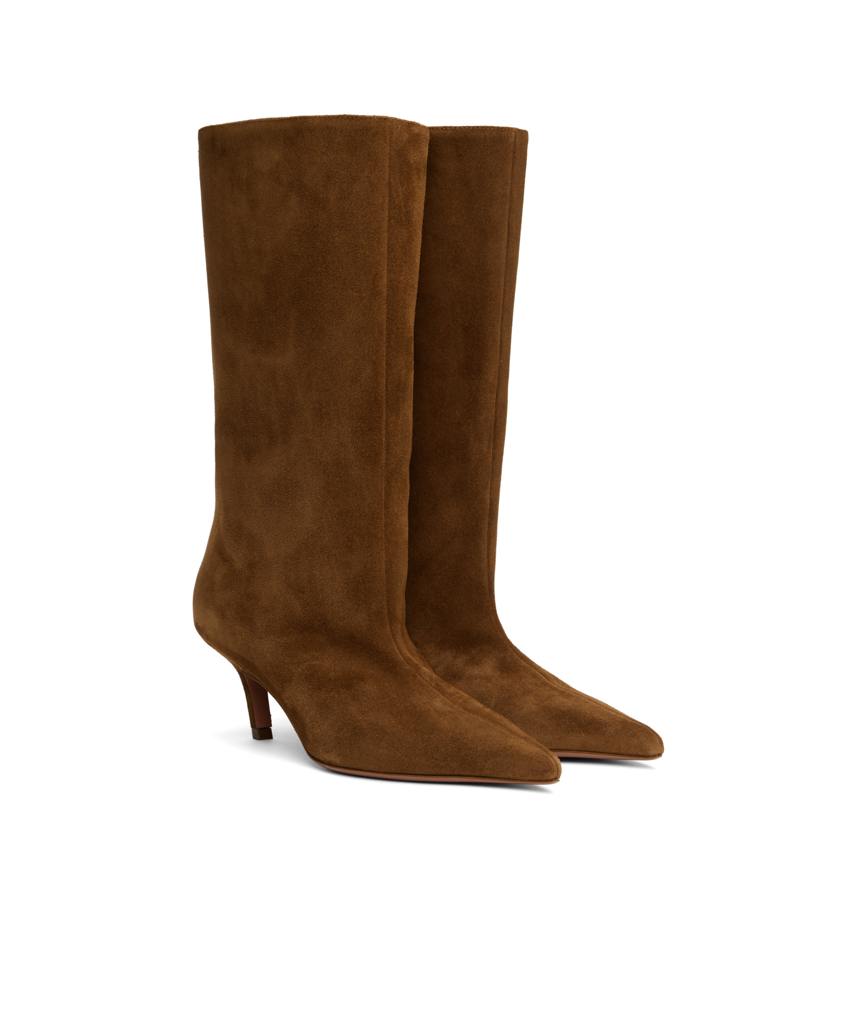 AMINA MUADDI POINTED SHORT BOOTS