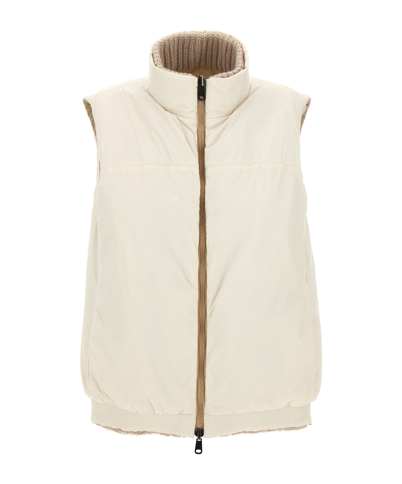 Brunello Cucinelli Reversible Knit Insert Vest In Pink
