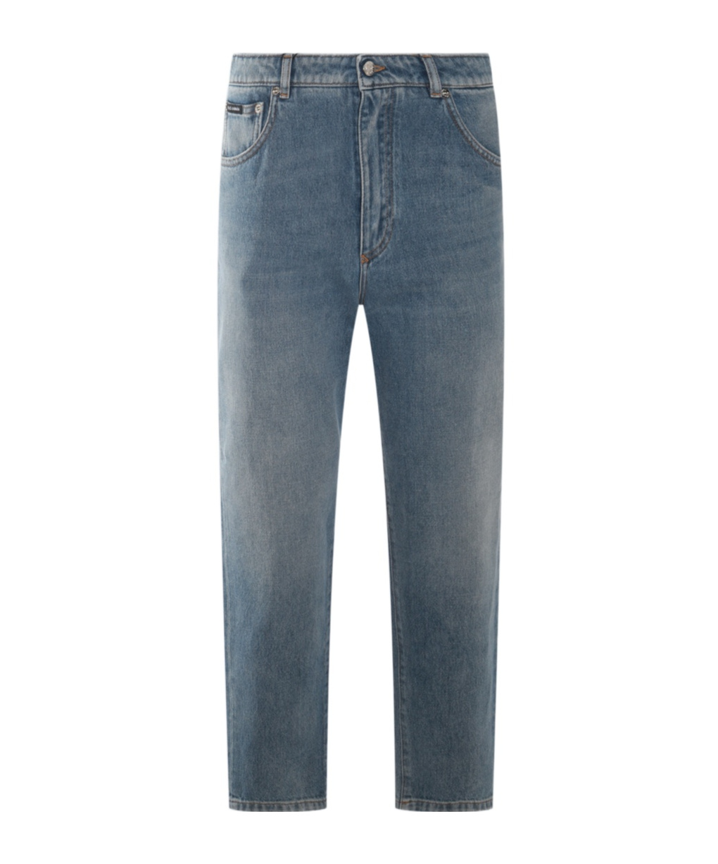 Dolce & Gabbana Blue Cotton Denim Jeans In Blue