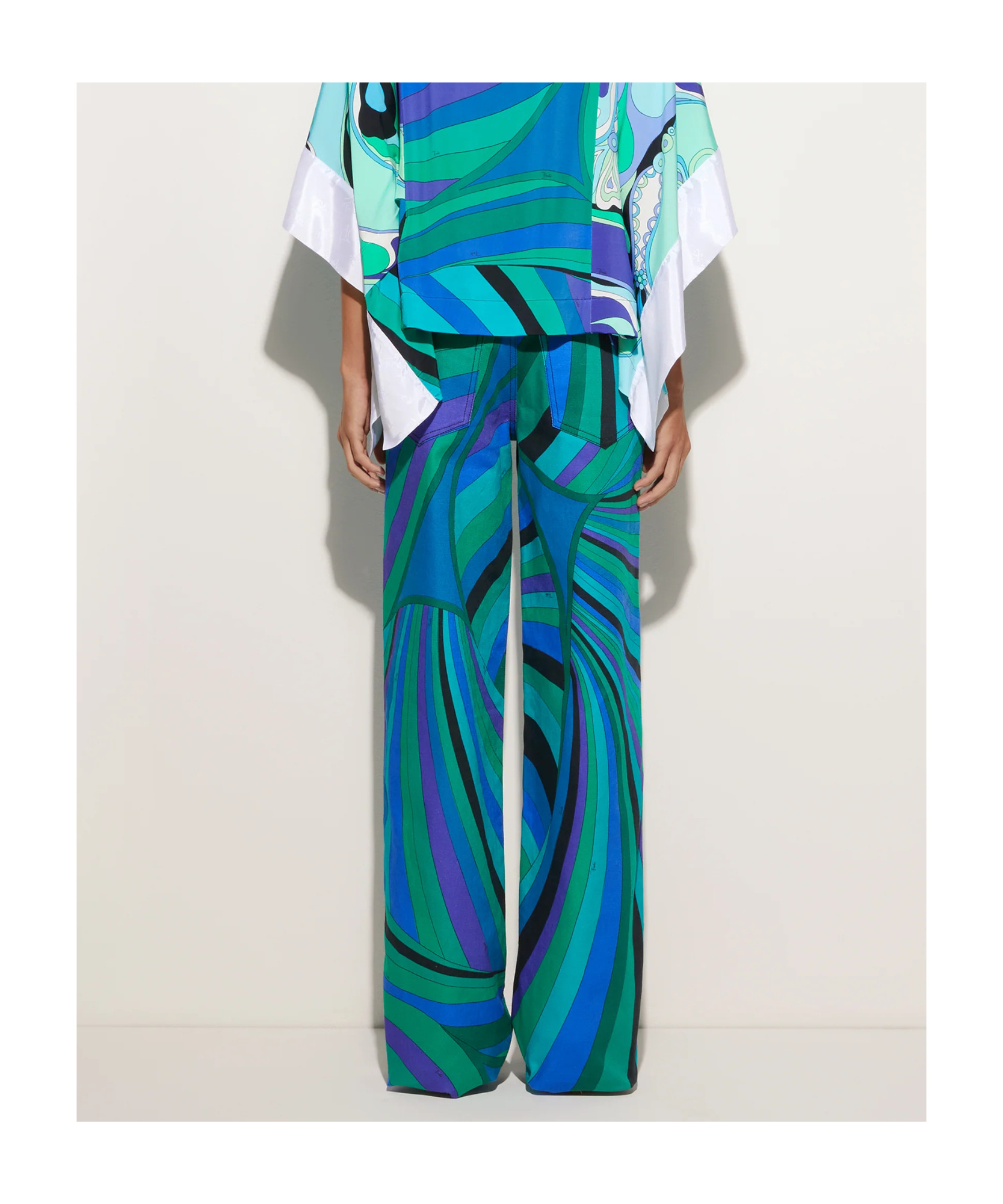 Pucci Iride-patterned Trousers In Multi