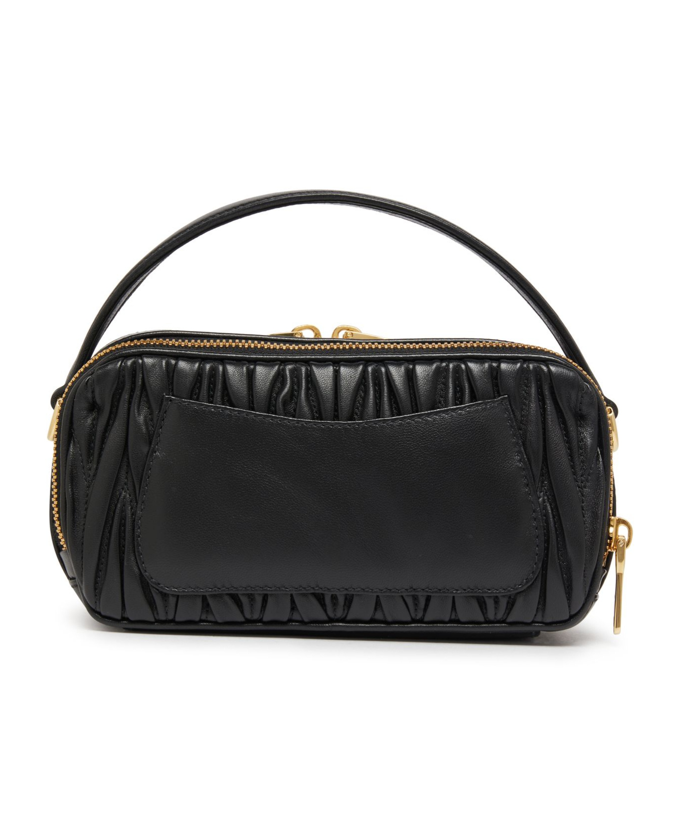 Miu Miu Logo Shoulder Bag In Black