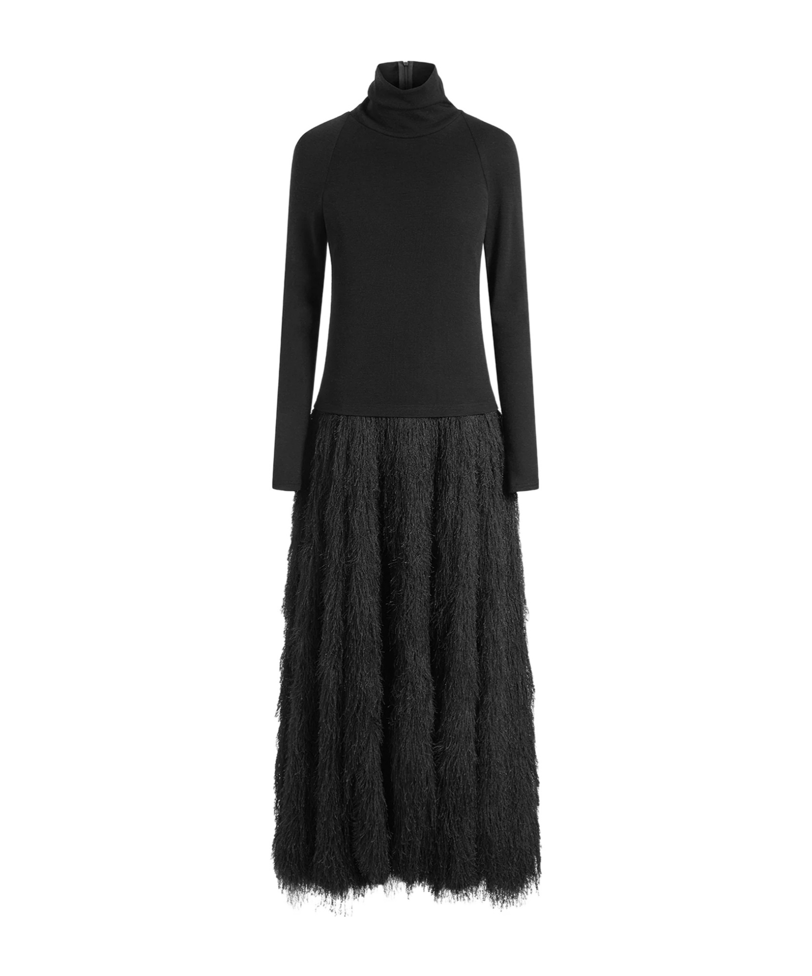 16arlington High-neck Long-sleeved Dress In Black