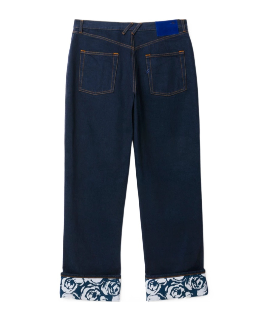 Burberry Japanese Denim Baggy Jeans In In Black