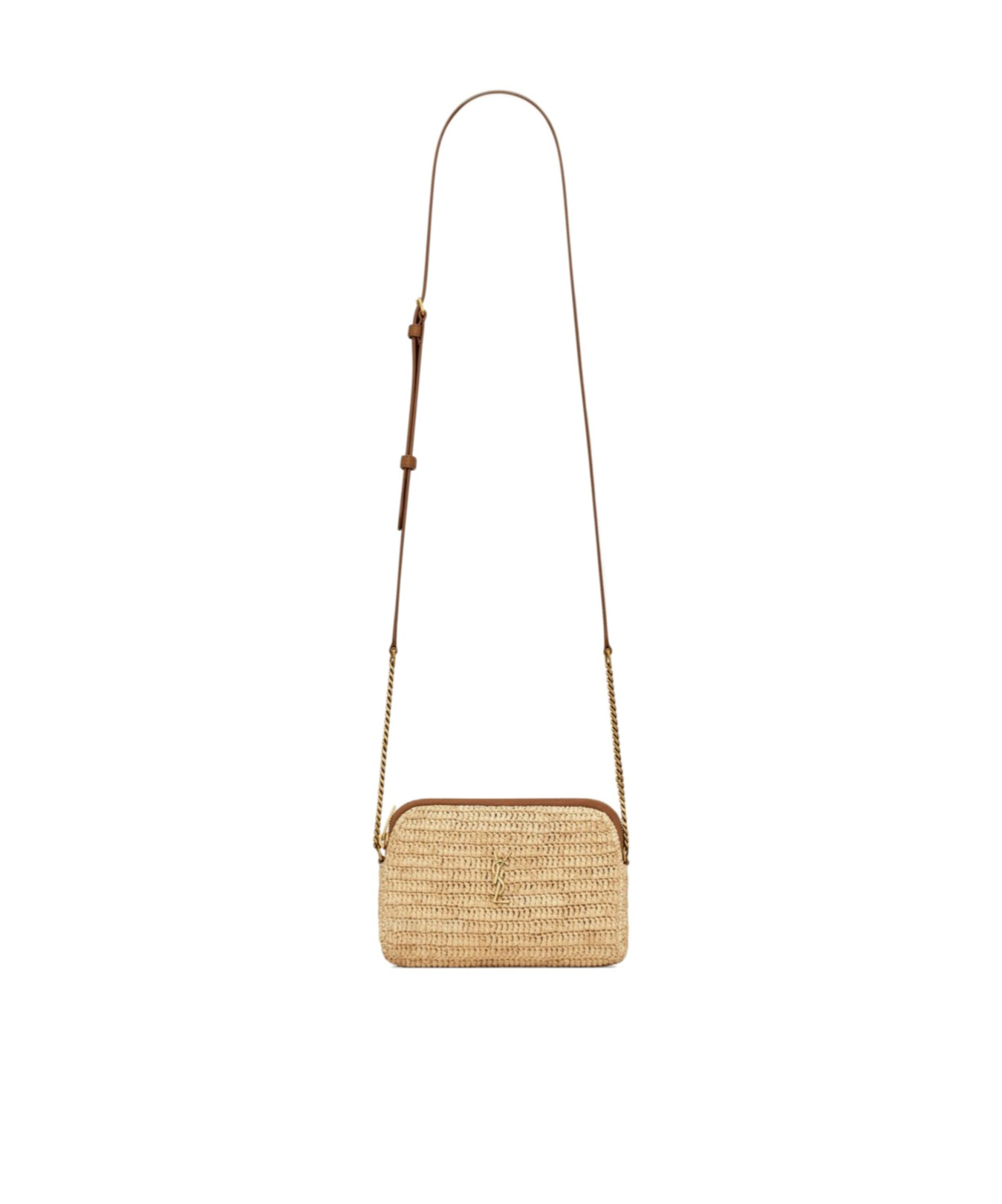 Saint Laurent Gaby Zippped Mini Crossbody Bag In Nude