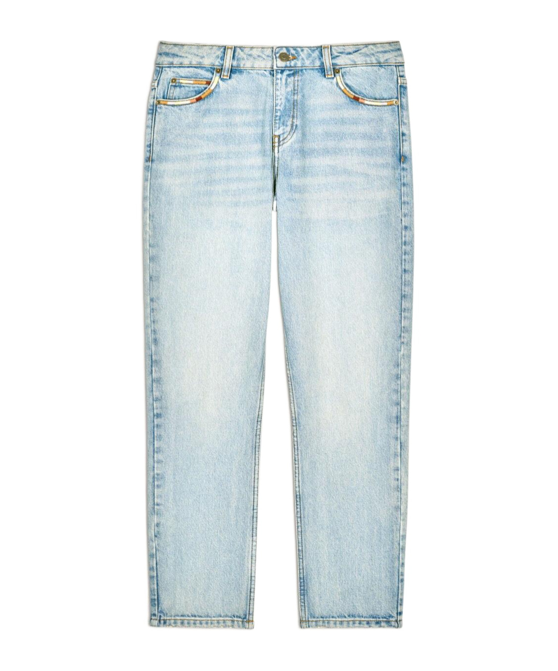 Bash Belt Loop Denim Trousers In White