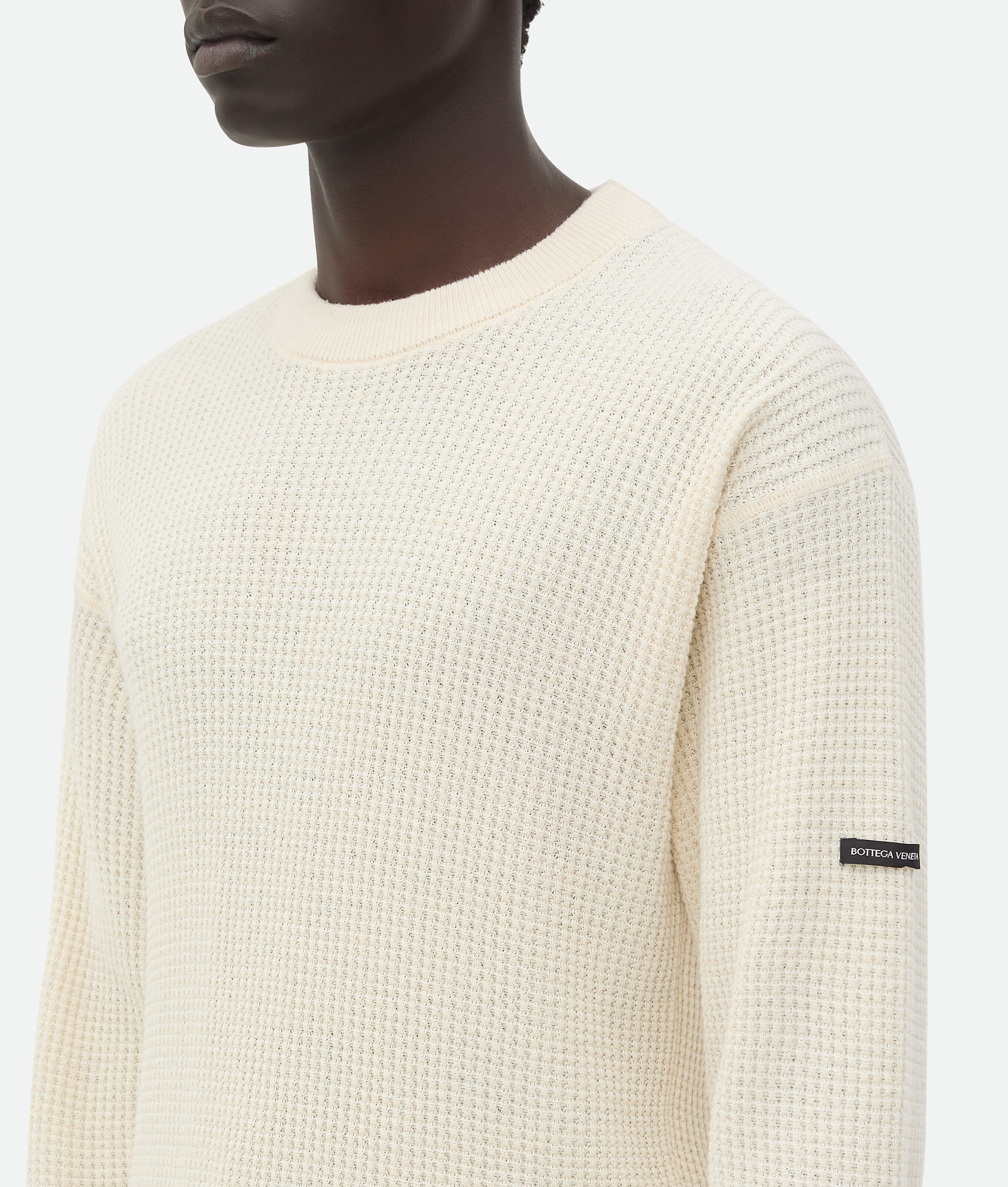 Bottega Veneta Long-sleeved Sweater In White