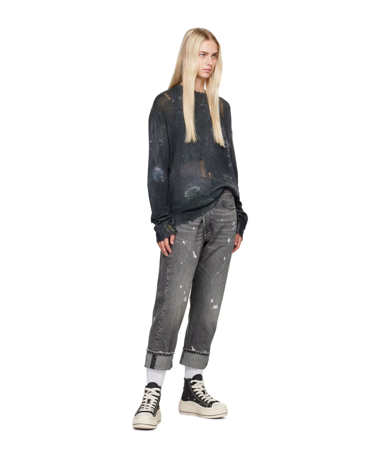 R13 Old Design Jeans Pants In Black