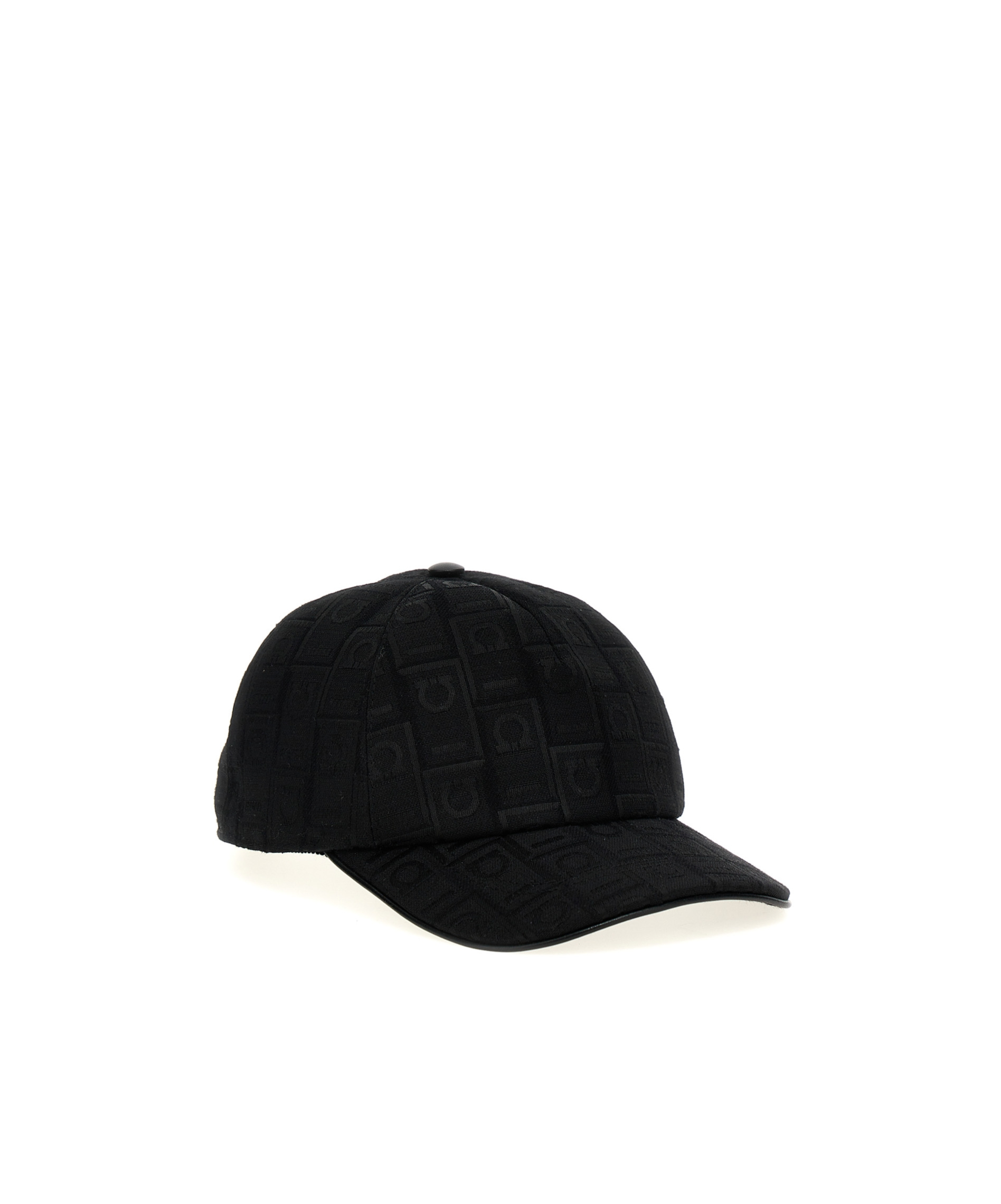 Ferragamo Logo Jacquard Hat In Black