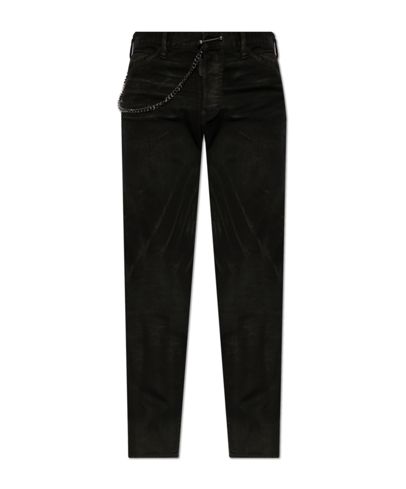 Dsquared2 Chain-detailed Trousers In Black