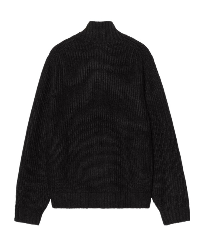 Carhartt Wool Blend Half-zip Sweater In Black