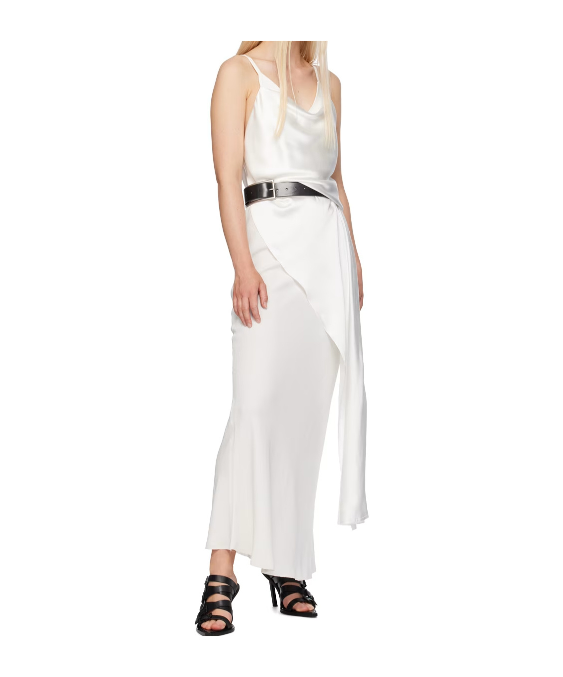 Ann Demeulemeester Off-white Nura Slip Maxi Dres In White