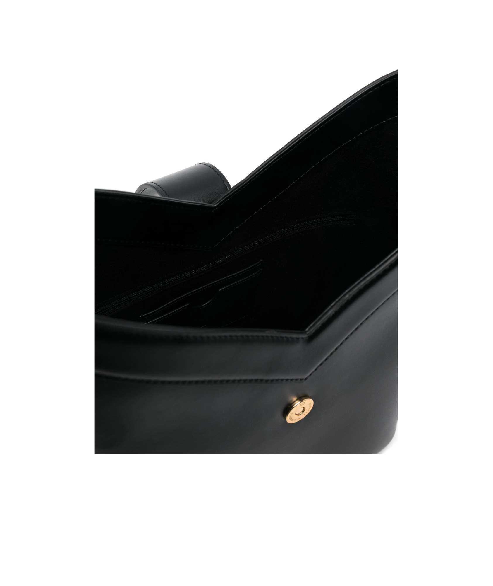 Shop Elisabetta Franchi Logo-buckle Shoulder Bag In Black