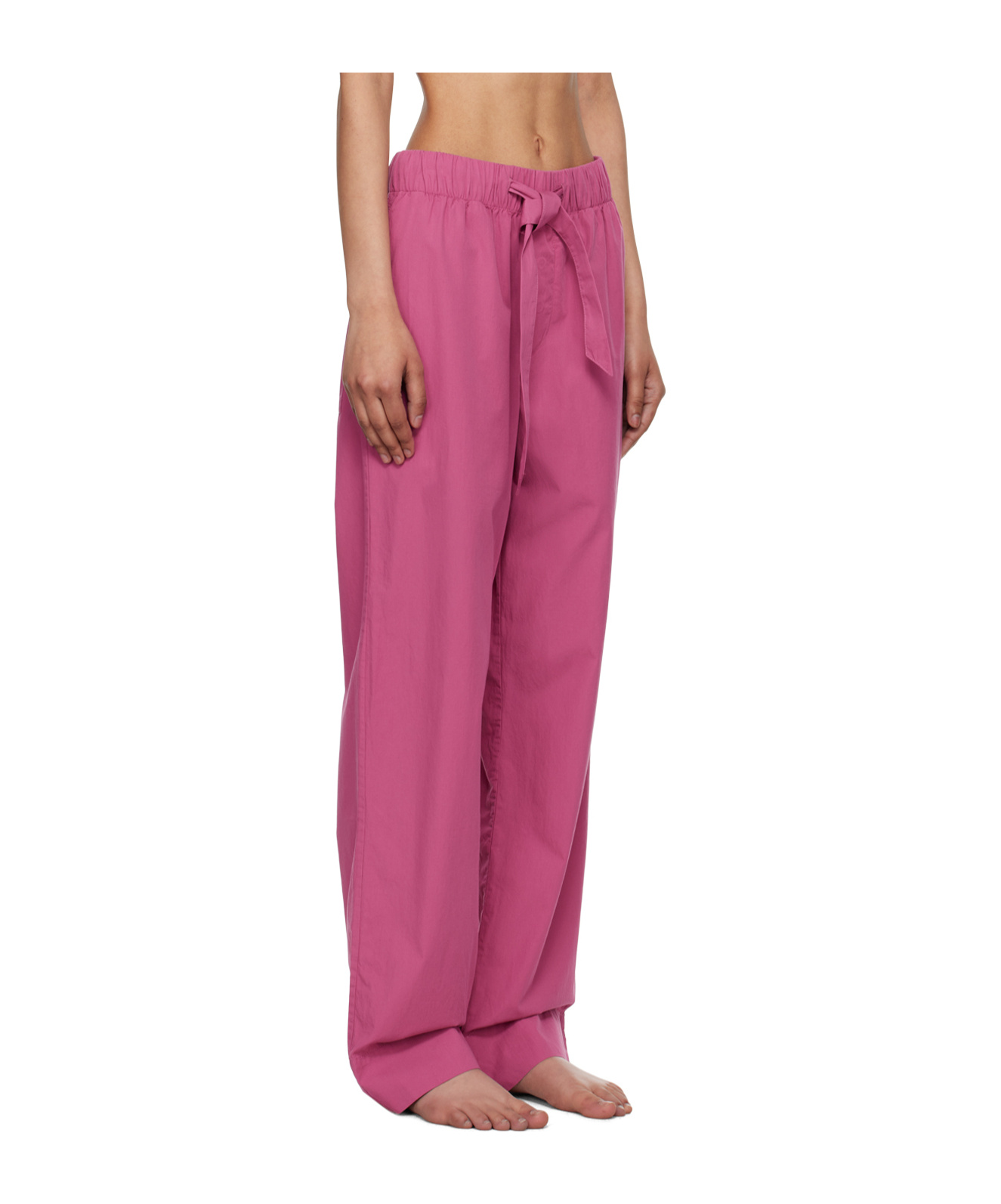 Tekla Purple Drawstring Pyjama Pants In Pink