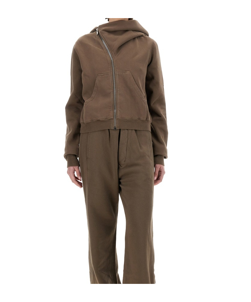 Rick Owens Drkshdw Long-sleeved Sweater In Brown