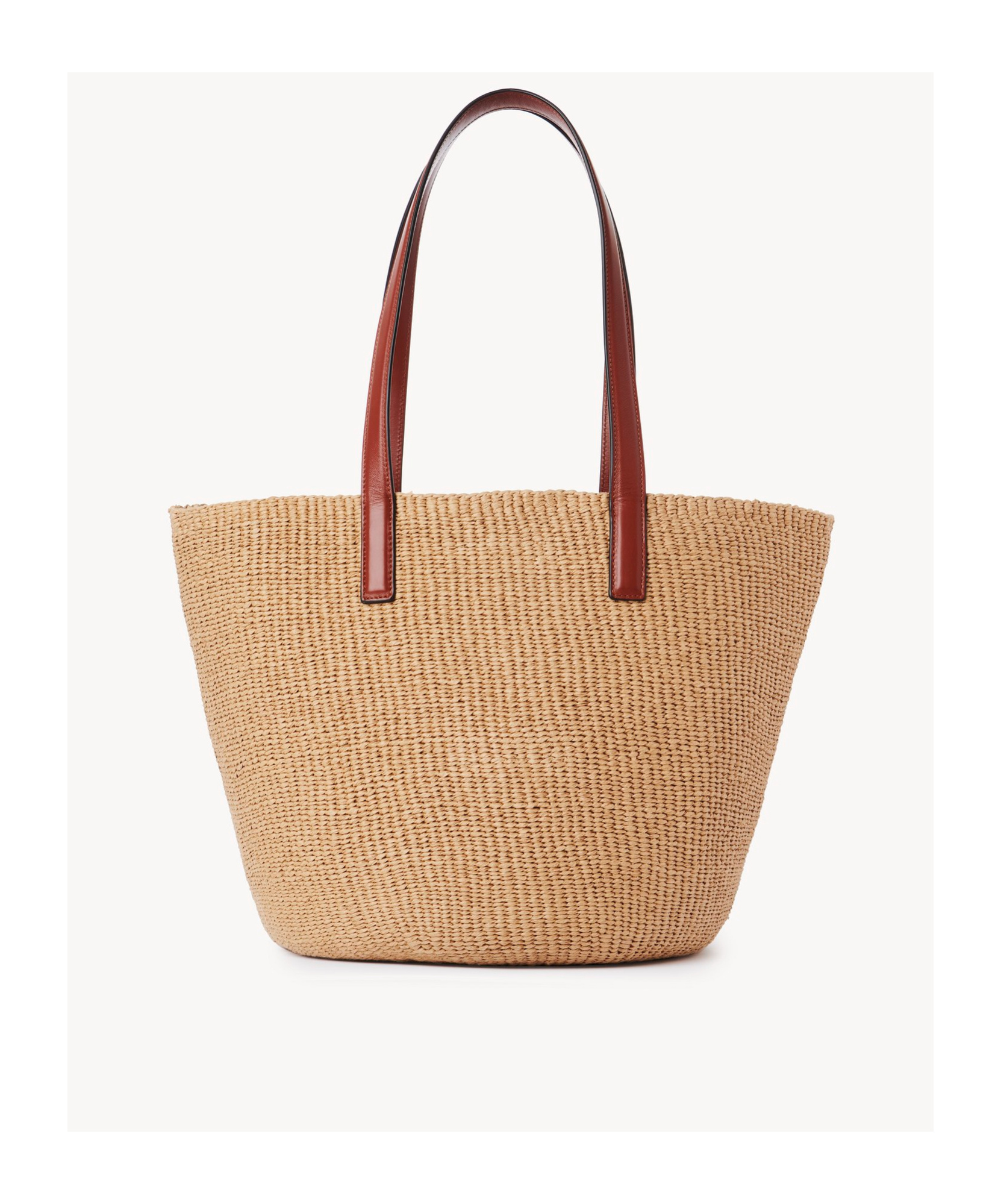 Chloé Beige Horse Medal Large Basket Bag In Nude