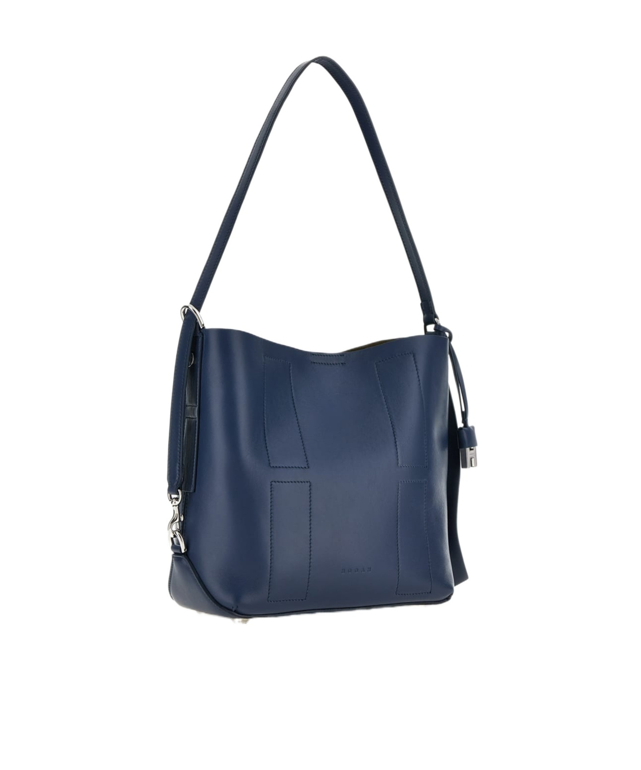 Hogan Medium Leather Shoulder Bag In Blue