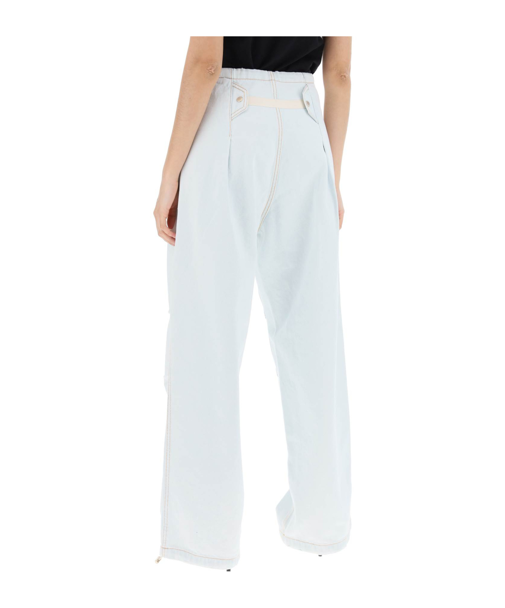 Darkpark Daisy Baggy Jeans In White