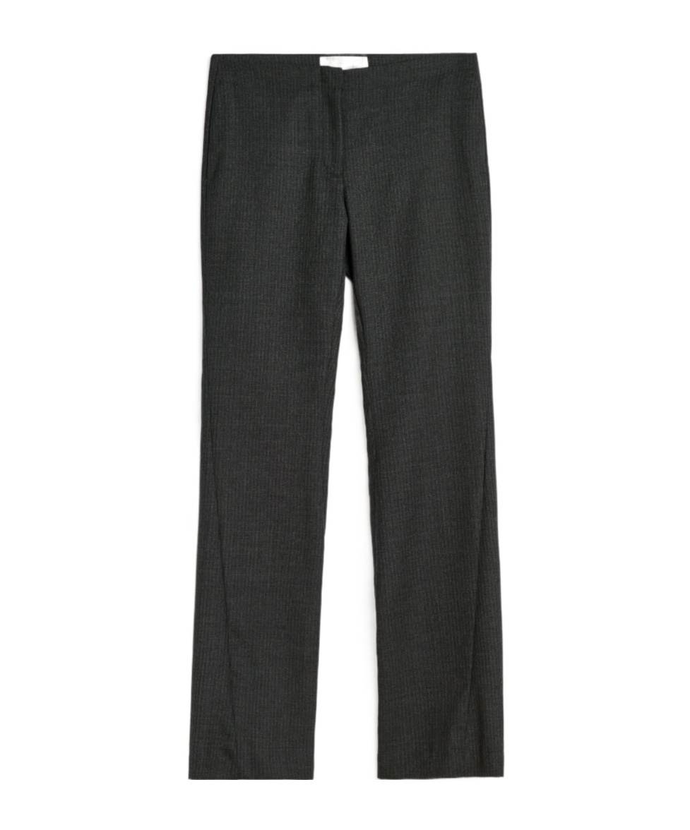 Our Legacy Smoke Grey Micro Herringbone In Black