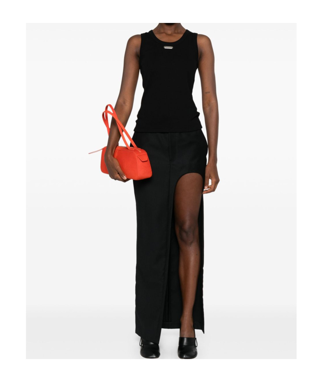 Alexander Mcqueen Ribbed Texture Sleeveless Top In Black
