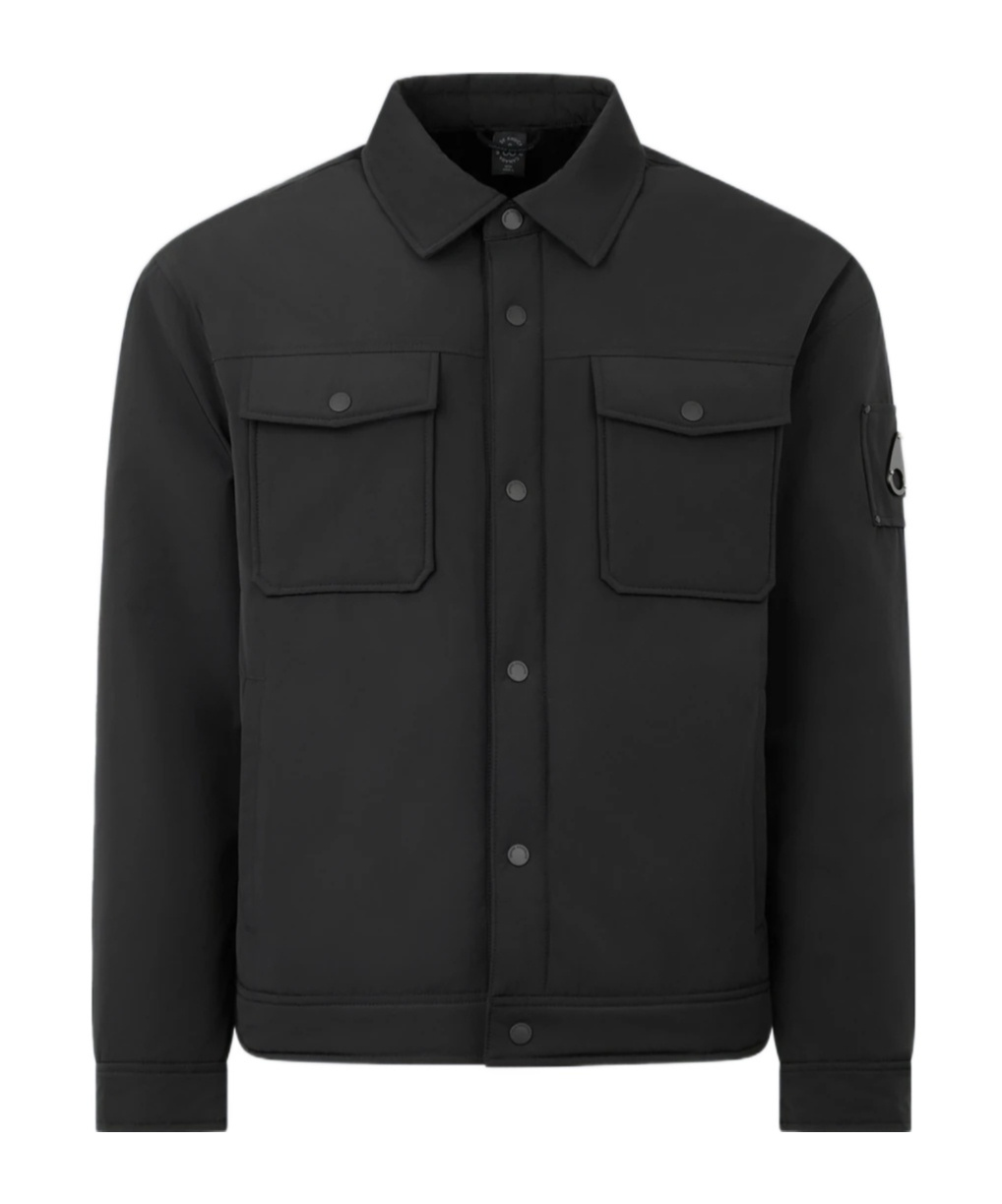 Moose Knuckles Button-fastening Shirt Jacket In Black