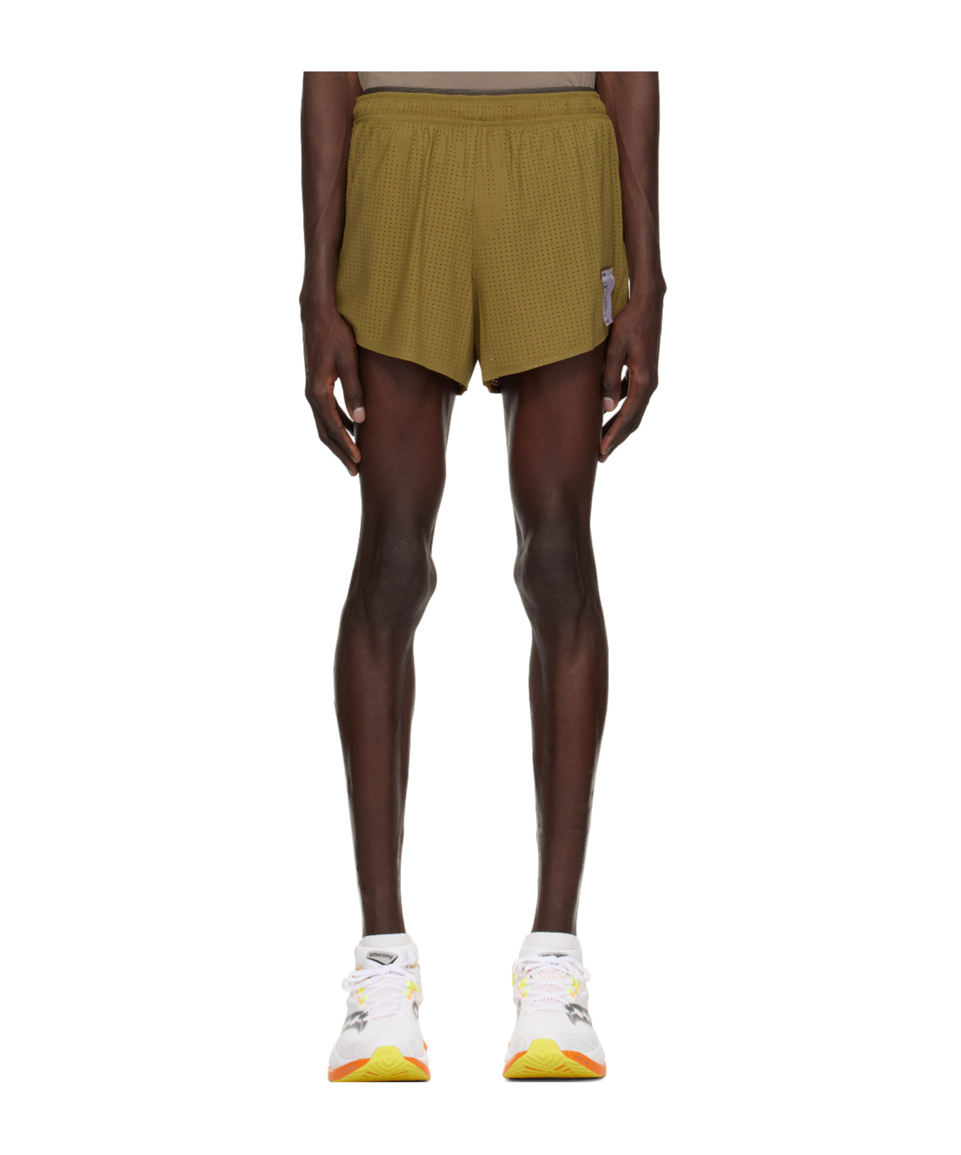 Shop Satisfy Space-o 2.5 Distance Shorts In Khaki