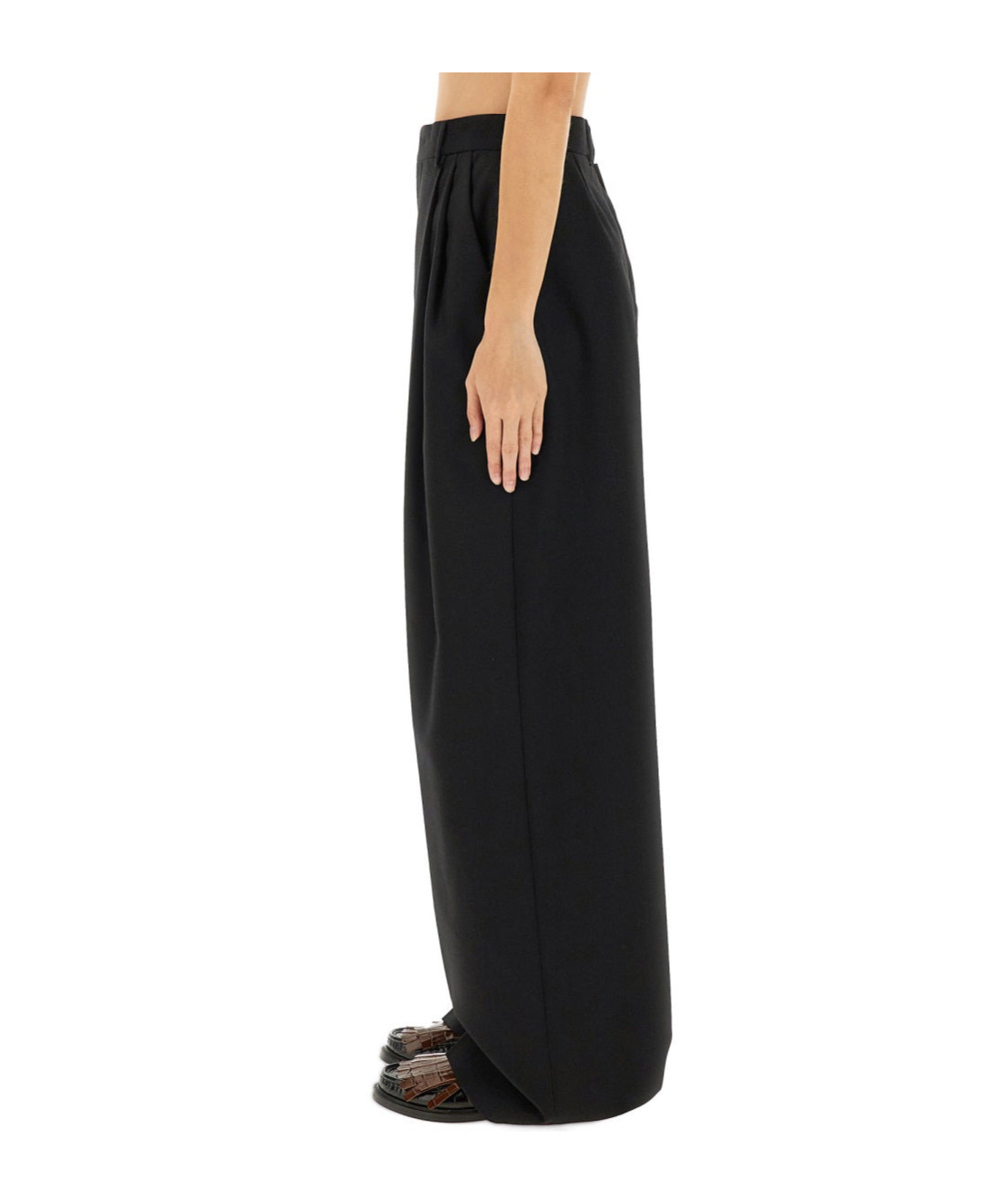 Moschino Belt Loop Casual Pants In Black
