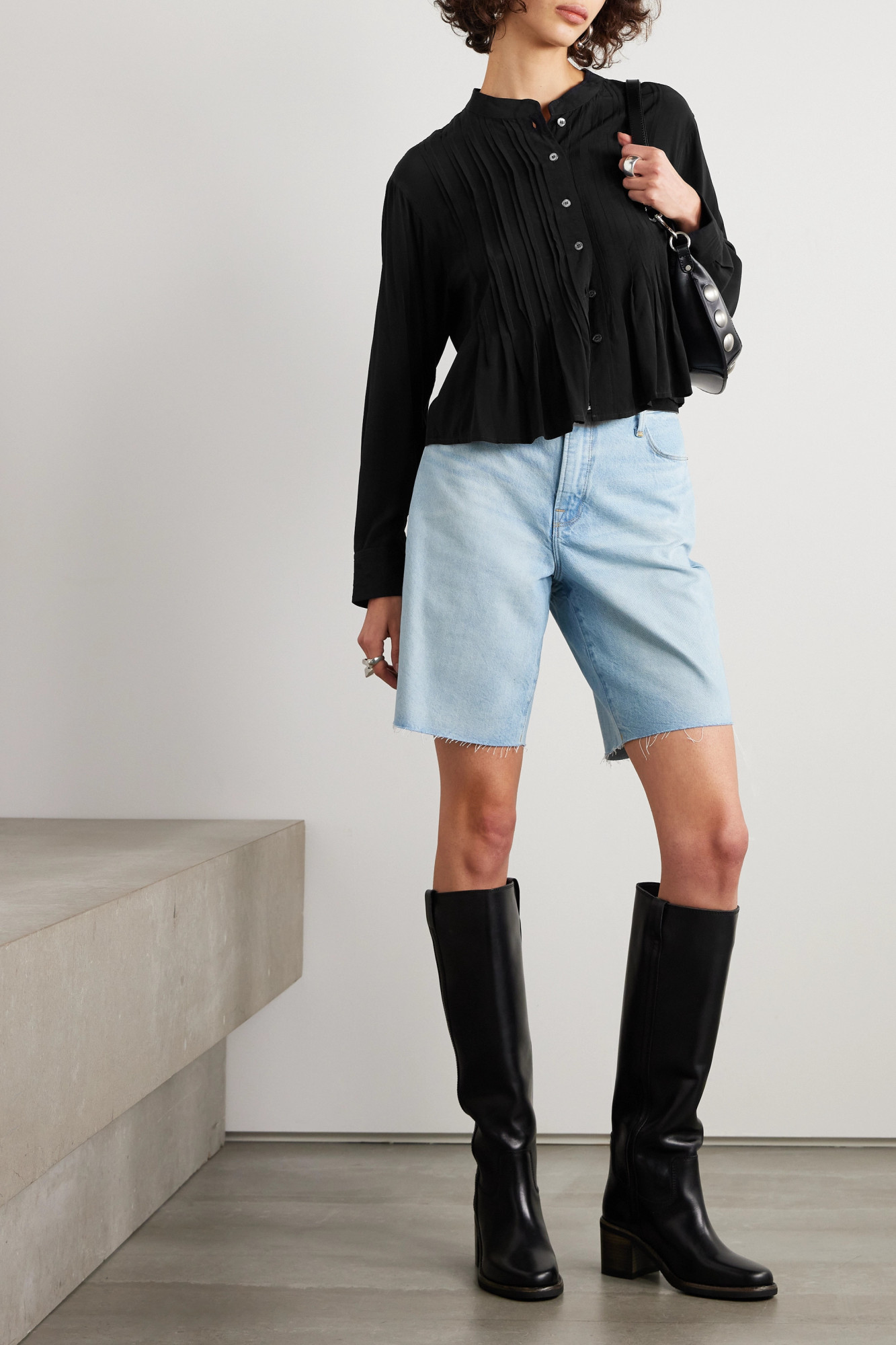 Isabel Marant Long-sleeved Shirt In Black