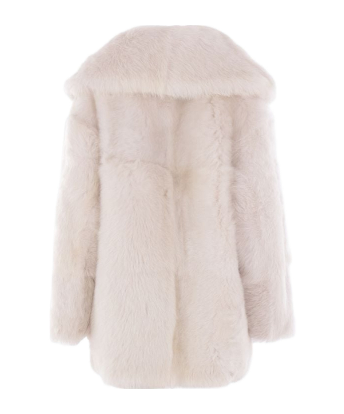 Blancha Wide-collar Sheerling Coat In Pink