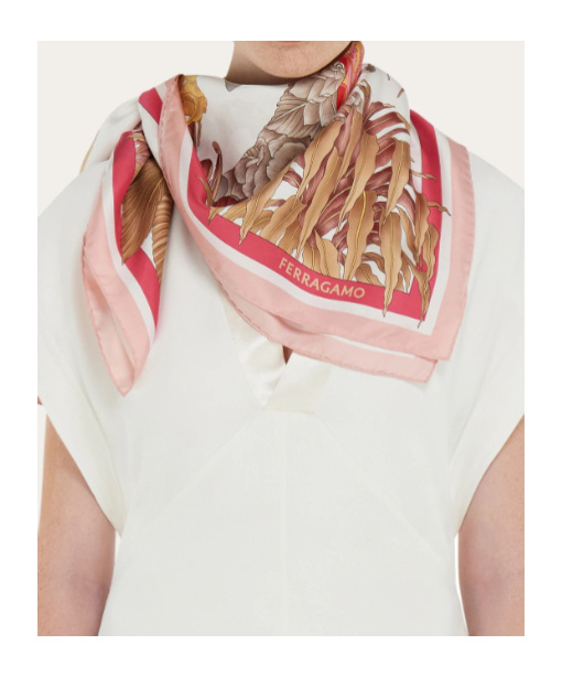 Ferragamo India Print Silk Scarf In Multi