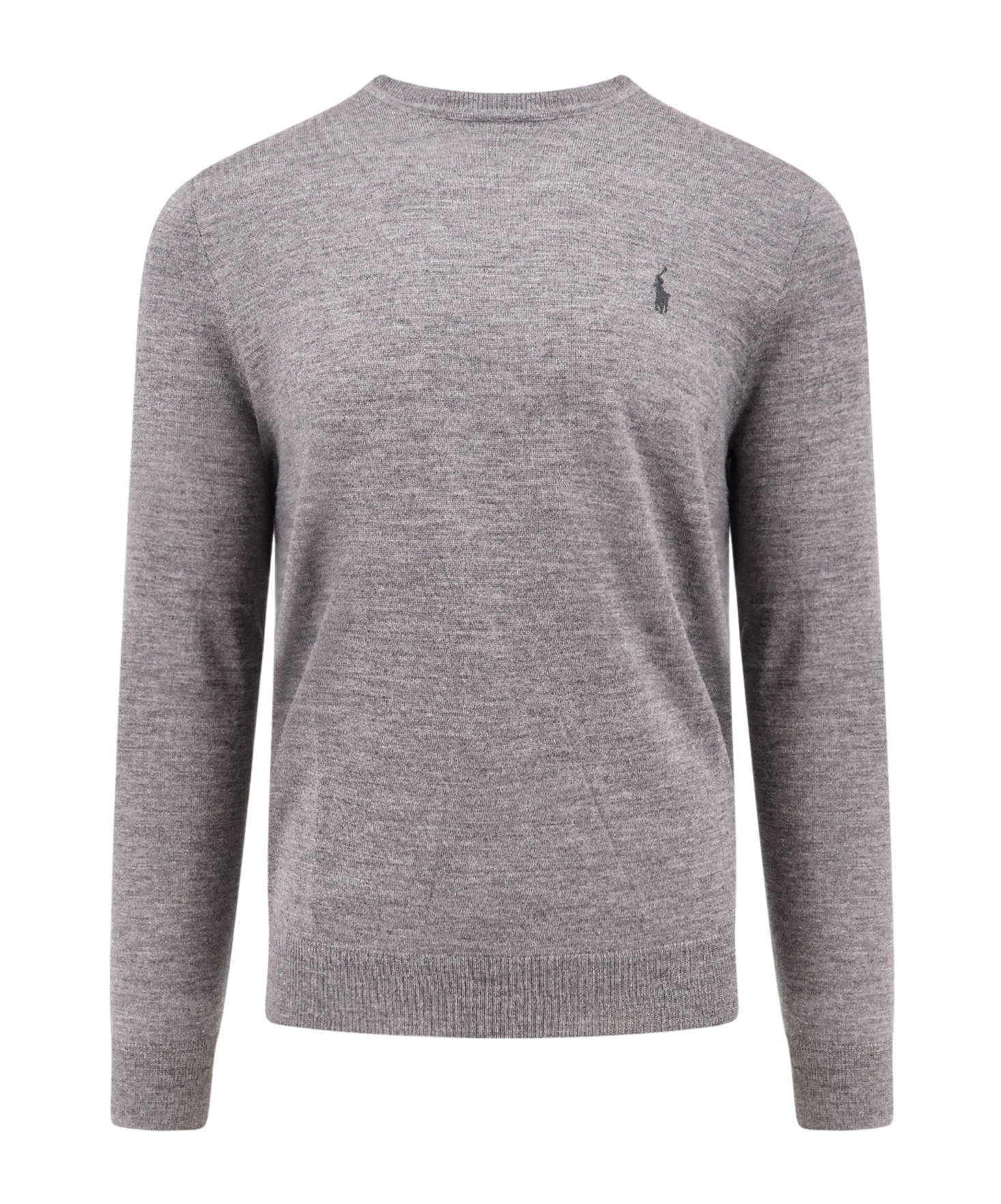 Shop Polo Ralph Lauren Polo Pony-embroidered Sweater In Gray