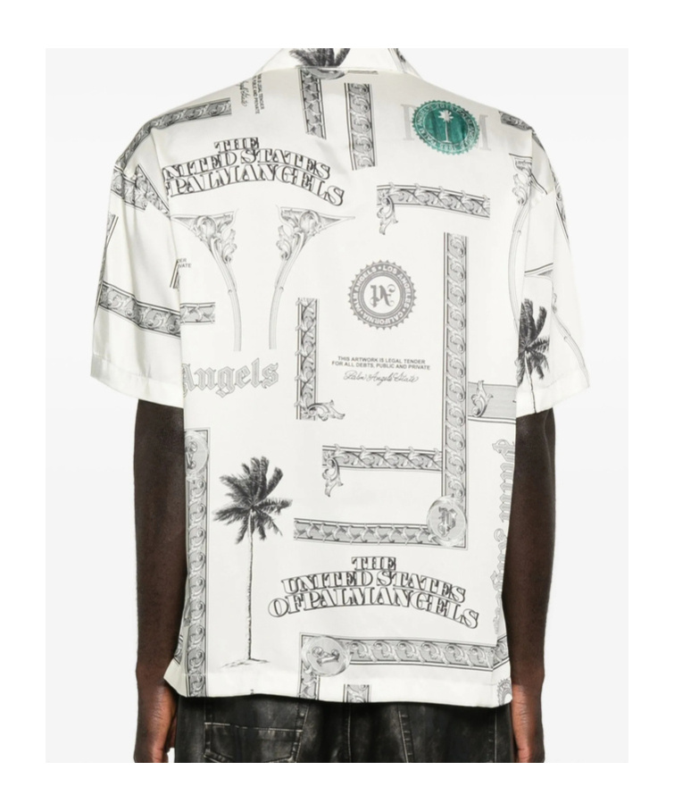 Palm Angels Graphic-print Shirt In White