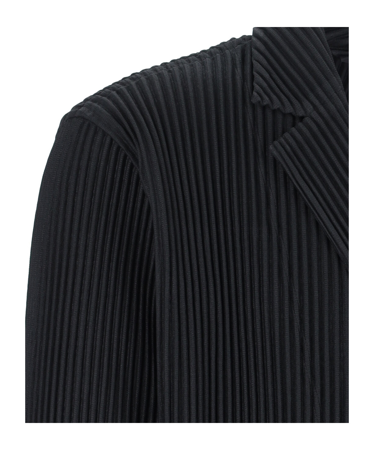 Shop Issey Miyake Plissé Blazer In Black