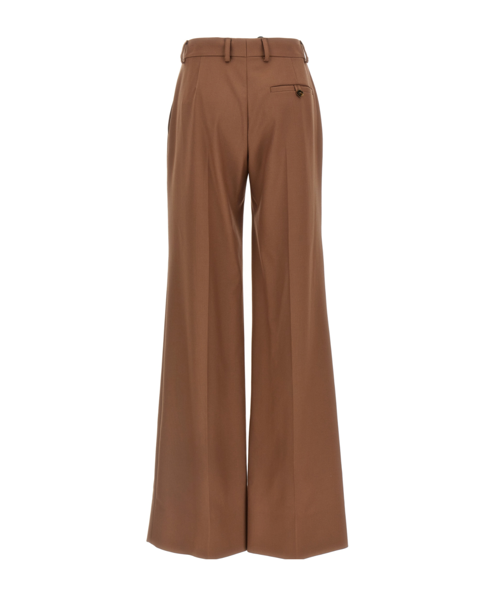 Stella Mccartney Wool Trousers With Wide Leg And Front Crease