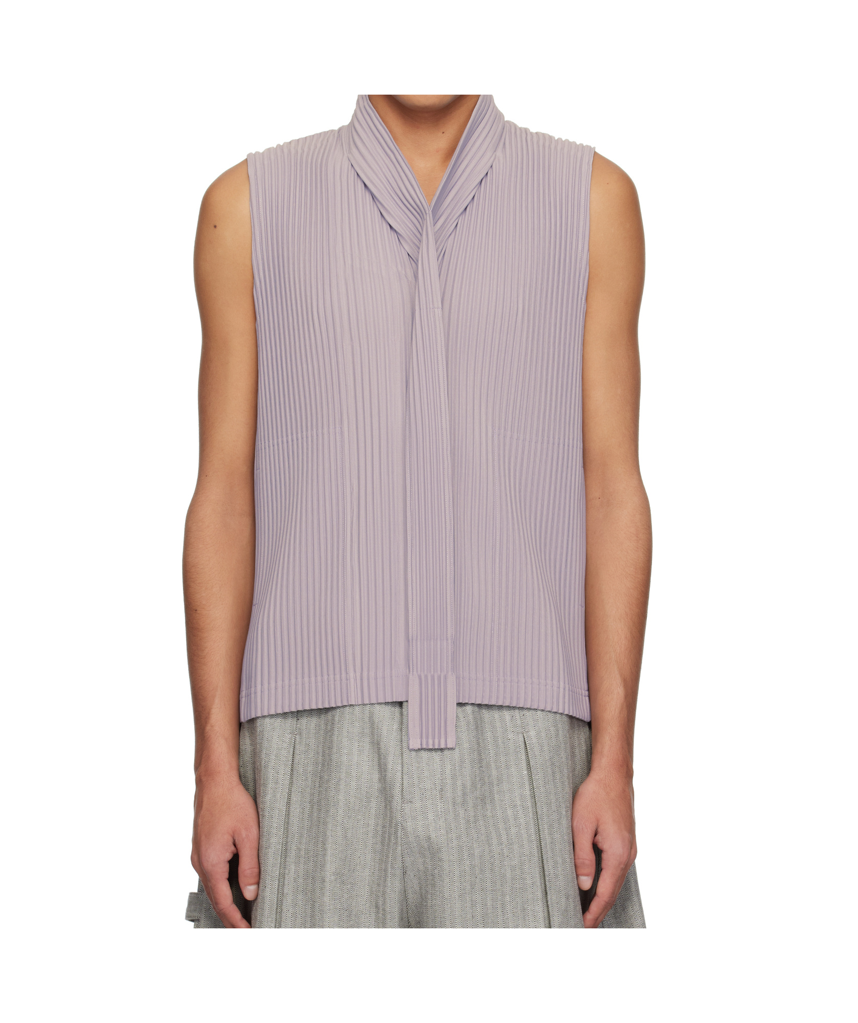 Shop Issey Miyake Turbine Vest In Nude