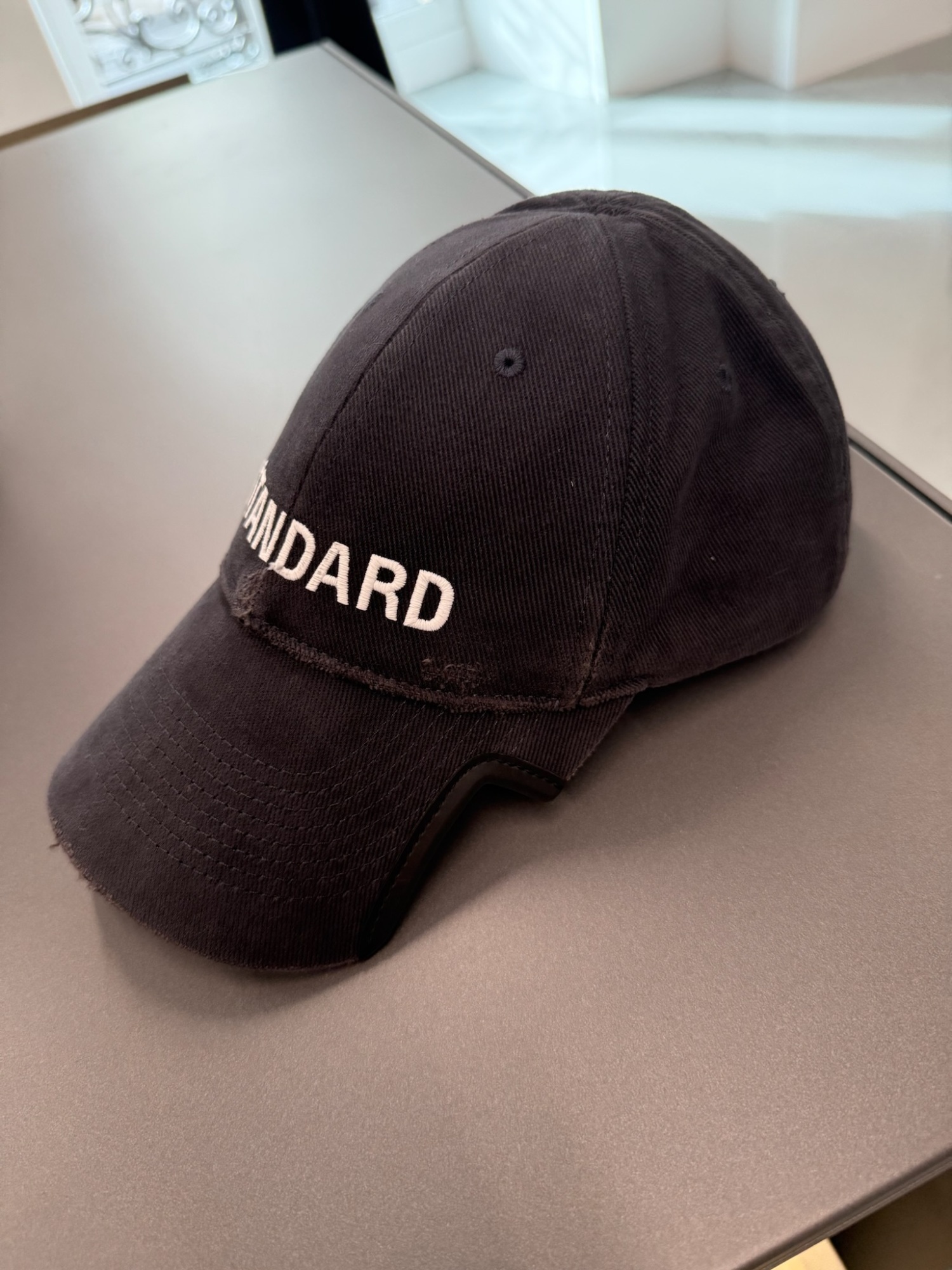 Balenciaga Logo Baseball Cap In Black