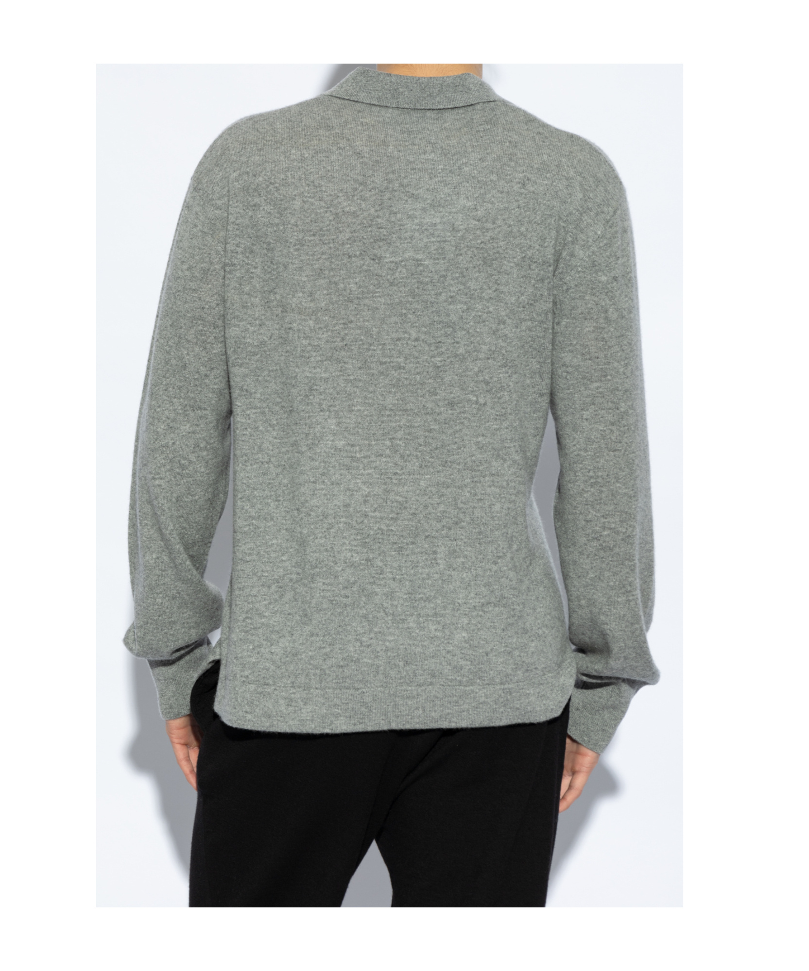 Shop Officine Generale Long-sleeved Sweater In Gray