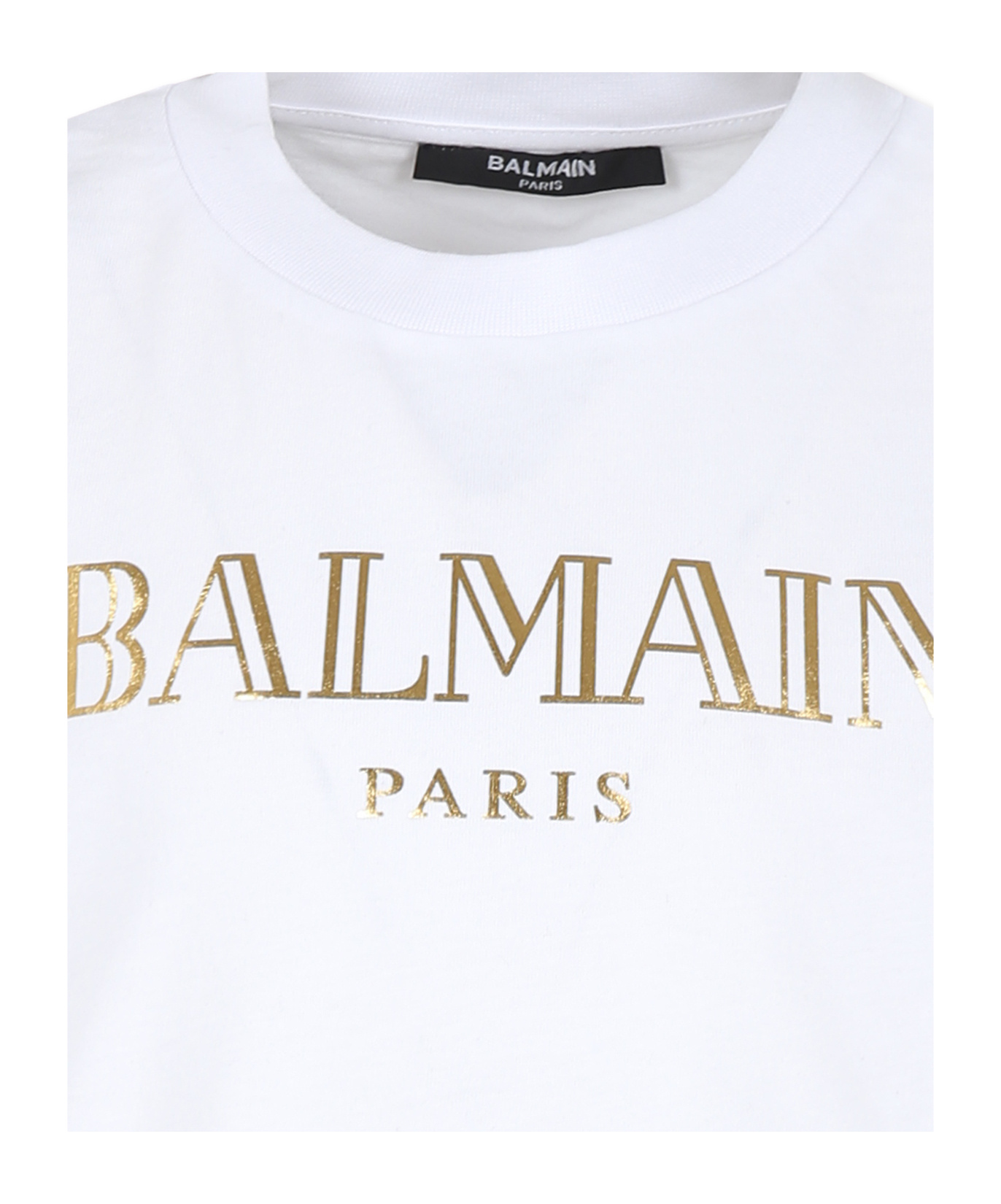 Balmain Logo-print Cotton T-shirt In White